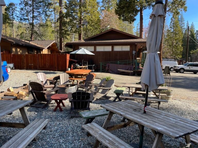 Communal gathering space at the market